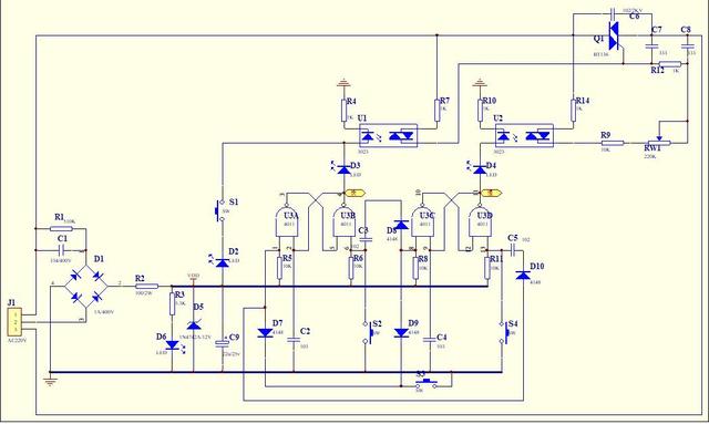 一款基于分立元件設(shè)計(jì)的果汁機(jī)電機(jī)高低速控制電路